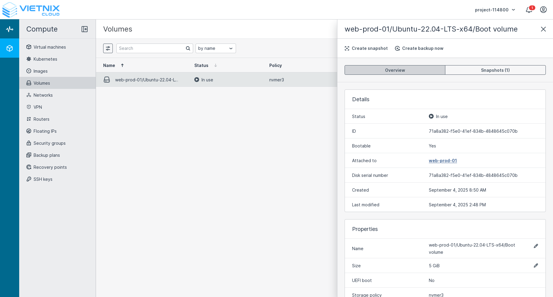 Navigate to Backup Plans