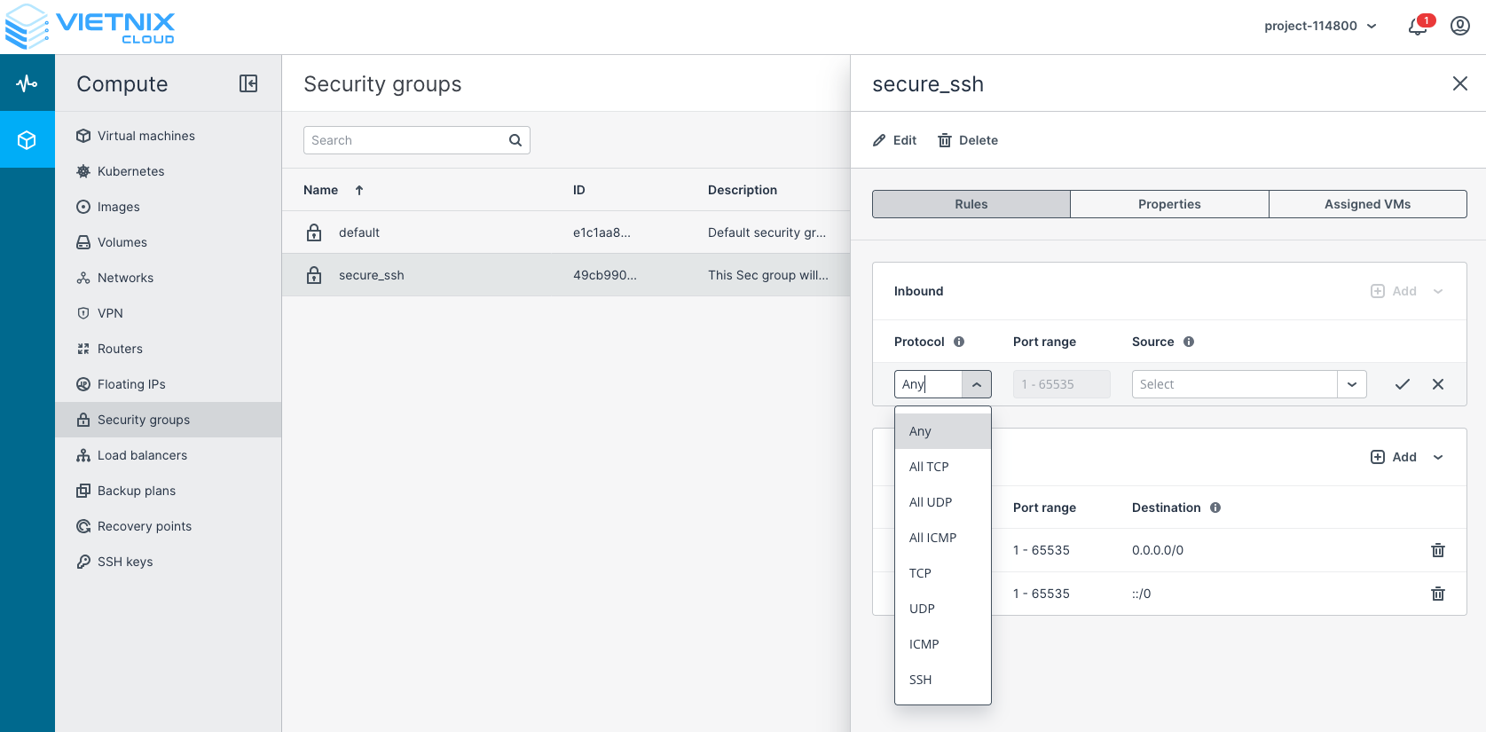 Add Security Group Rule