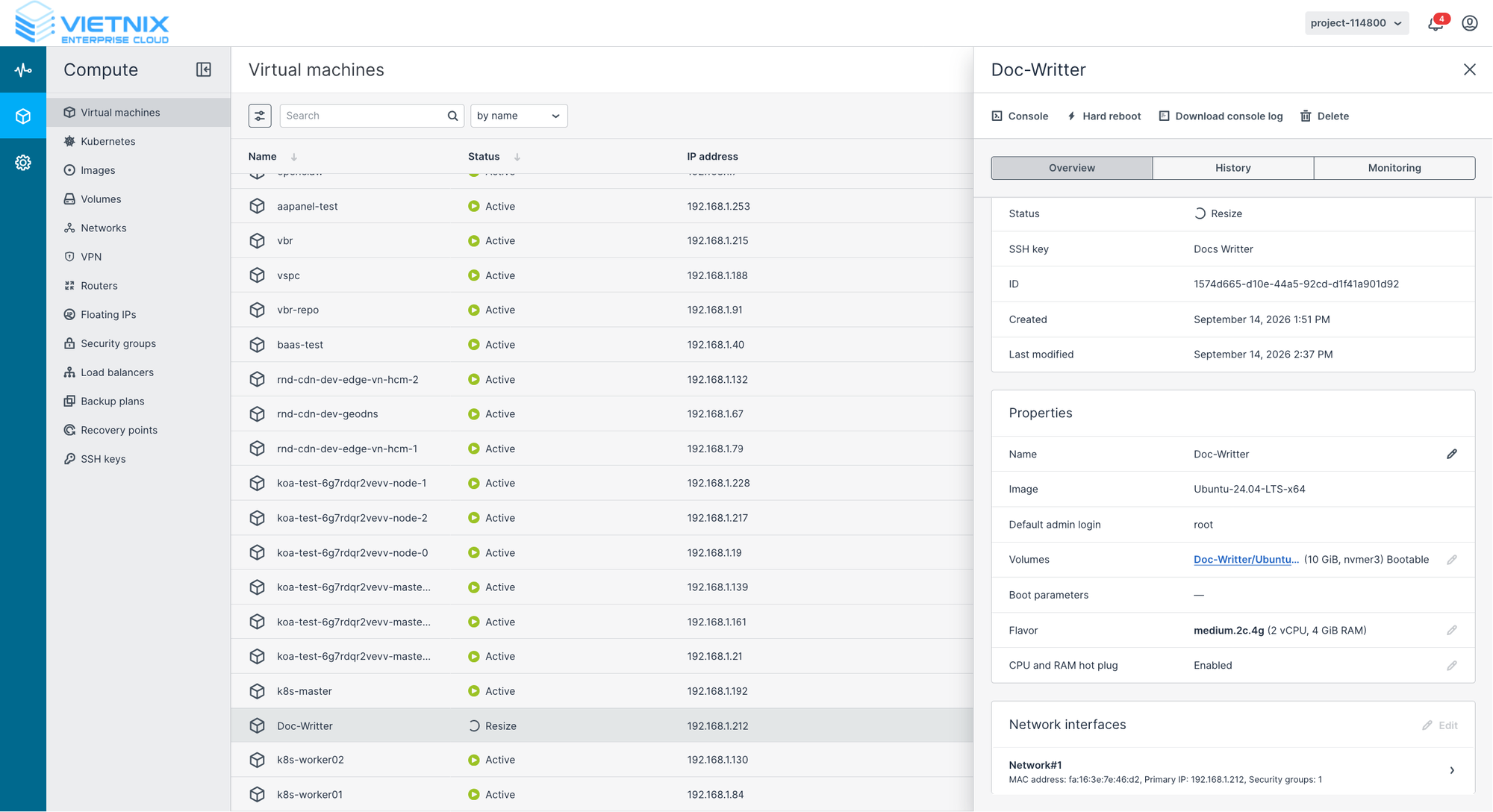 Resize in progress