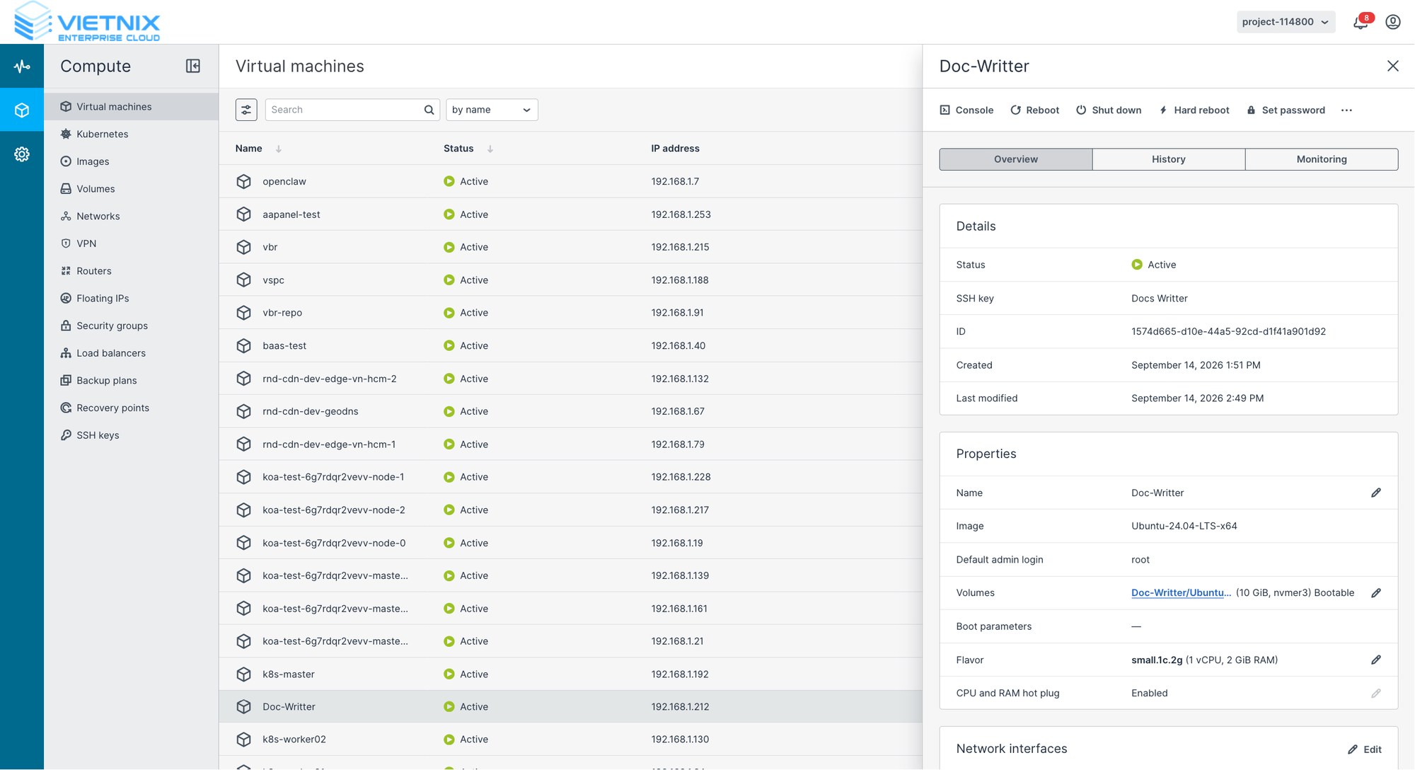 Resized VM running with the new flavor