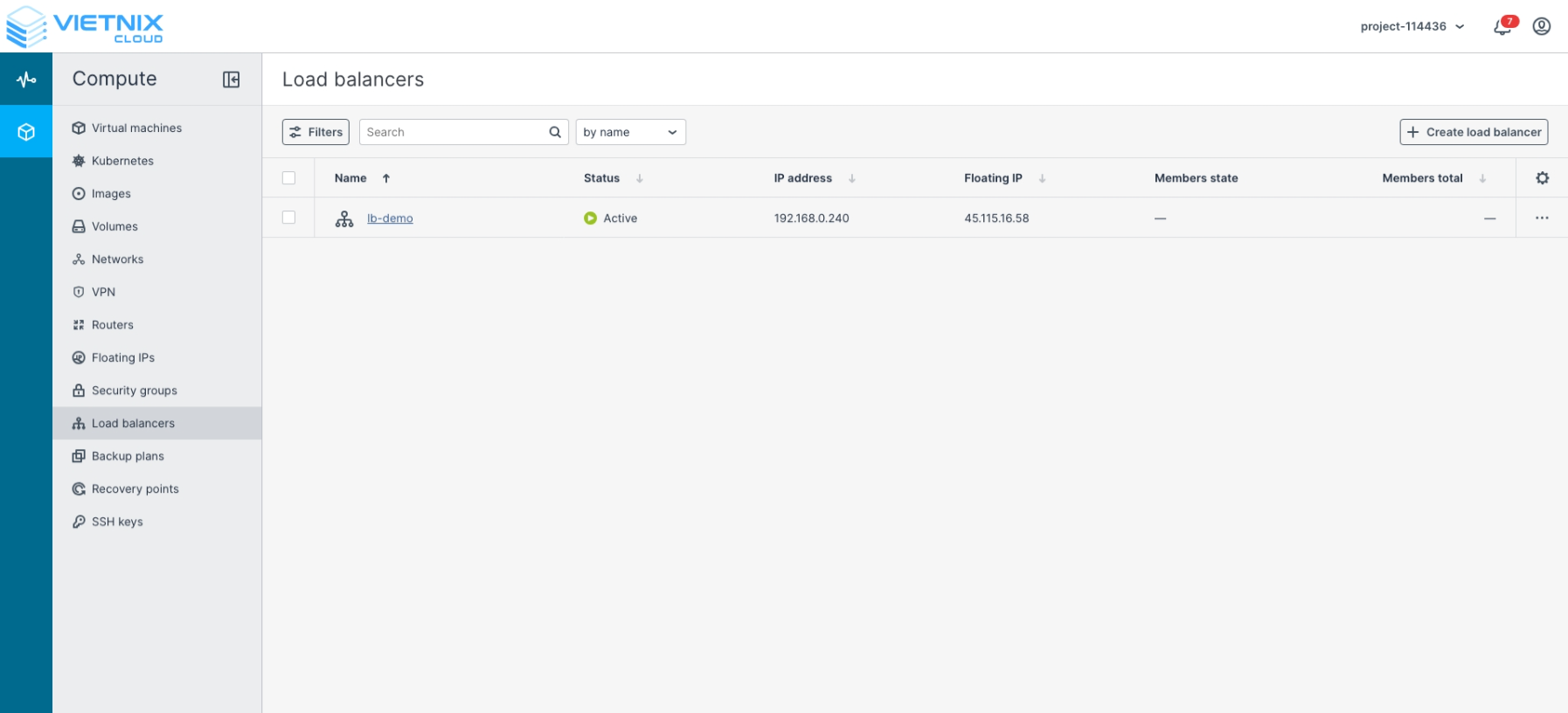 Select Load Balancer