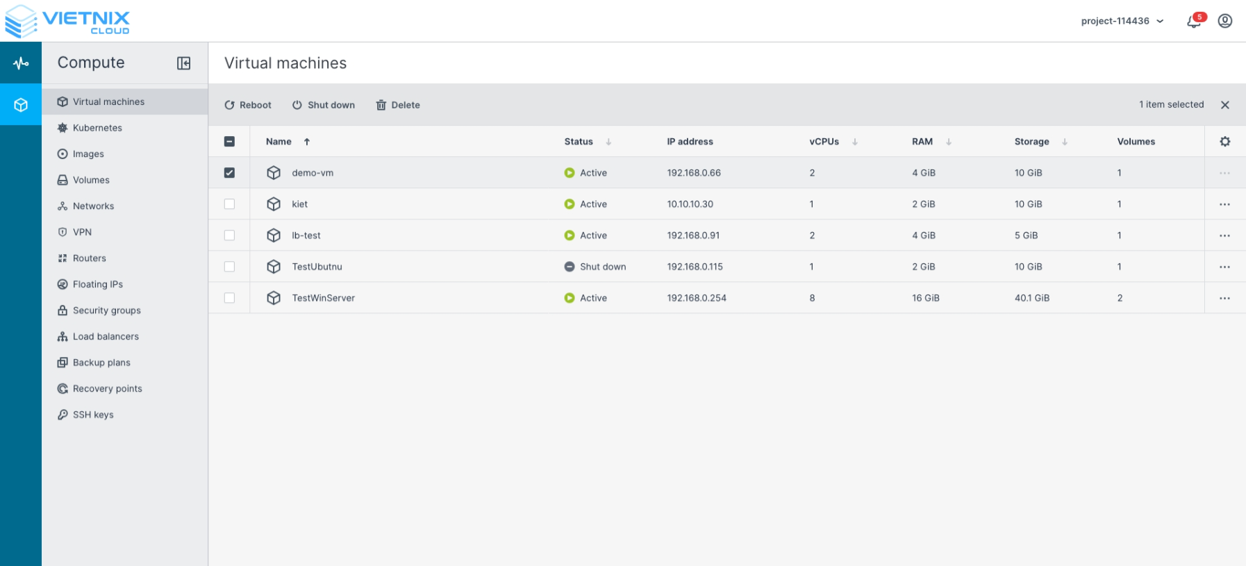 VM Creation Successful