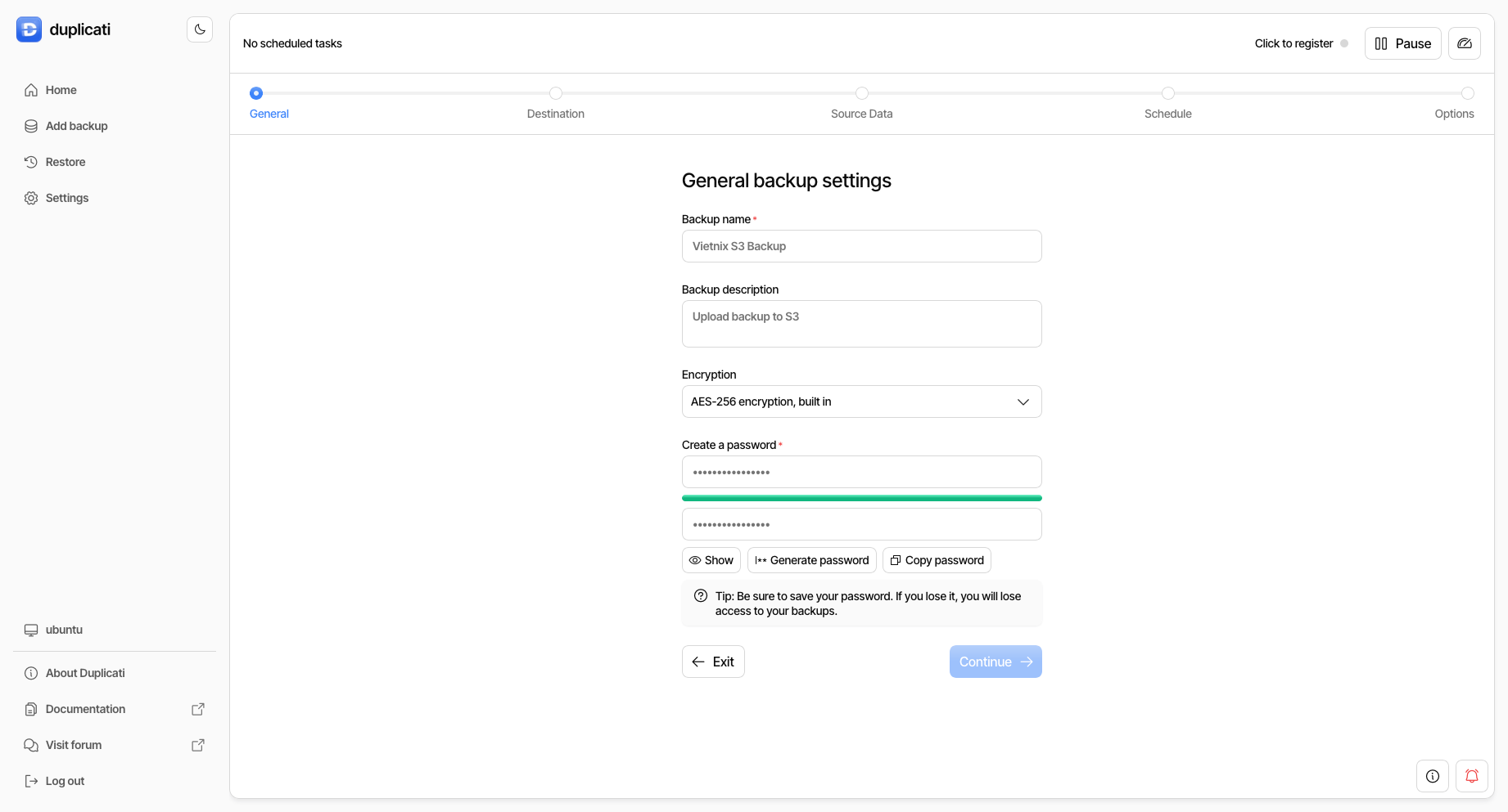 duplicati-configure-backup-general